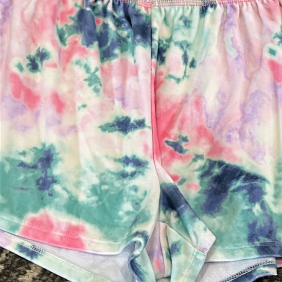 Colorful Tie-Dye Sleep Shorts - Picture 2 of 4